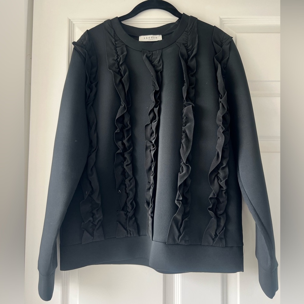 Black Ruffled Blouse